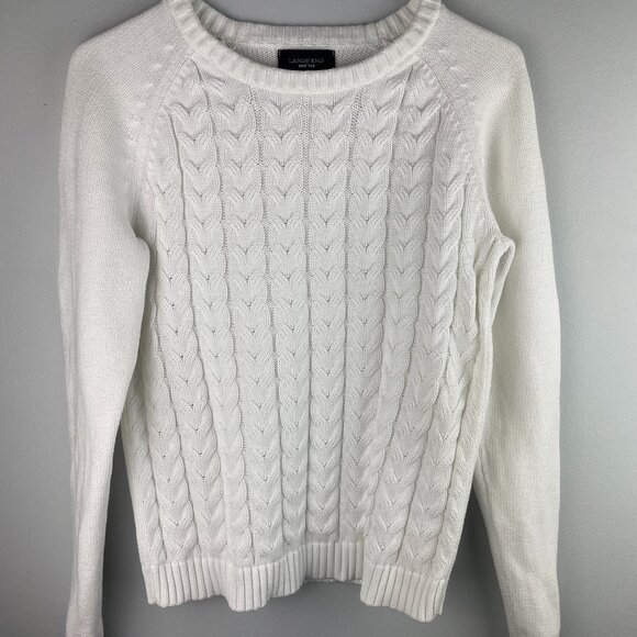 Land's End Women's Drifter Sweater White size Medium - Picture 1 of 6